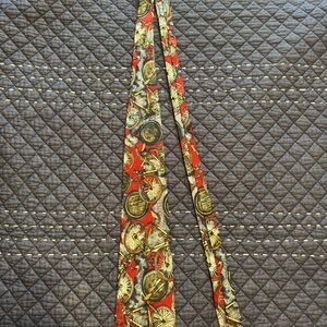 Vintage Gant Red and Gold Bicycle Pattern Tie